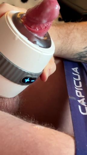 (4k) Massage Gun Edging Turned Cum Load Explosion