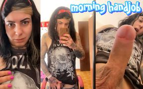 Trans Girl Jerking off in the Morning