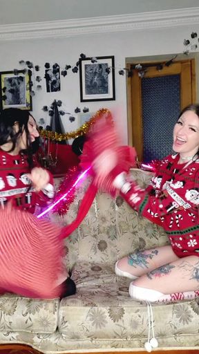 Pillow fight. Dominatrix Nika and DarkspaceSolar