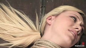Samantha Sin - Blond, Shaved, Toned, and a Former Gymnast - Now a First Time Bondage Model