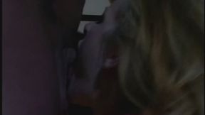 Chick wearing gloves and sexy red dress gets ass and pussy fucked in living room