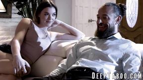 Anny Aurora gets pounded hard by Brad Newman's huge cock and takes a messy creampie