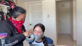 Fantasizing 18-year-old Taped & Gagged by Masked MILF