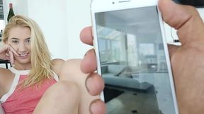 Charming blonde doll swallows hot cum after Dirty sex with her Stepbrother