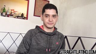 Shy Latino jock drilled hard doggystyle for huge cumshot