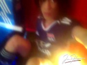 Soccer fan fucks black sneakers Adidas Superstar, moans, cums on shoe. By your sexy twink Jon Arteen