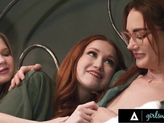 GIRLSWAY - Spooked Scarlet Skies & Pals Vanessa Sky, Coco Lovelock Hang With Stepmom Siri Dahl
