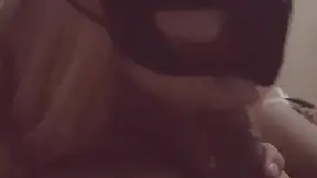 Asian maid shows off her giant boobs while giving a sloppy head to his BBC