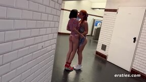 Ersties - Clemence & Eve Do Naughty Lesbian Things In Public