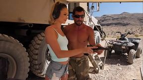 Emma Hicks fucks step dad in the desert