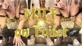 Awesome MILF on toilet