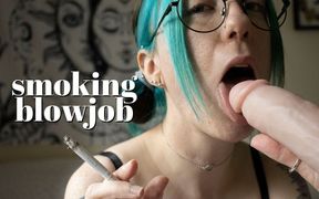 Sexy Smoking Blowjob