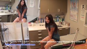 Logan laces&rsquo; new student gyno exam by doctor from tampa on cam