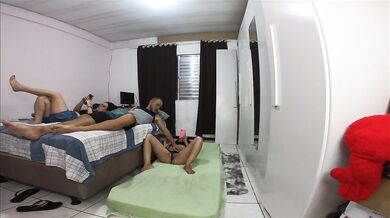 Wife shares room with her friend in wild bisexual orgy