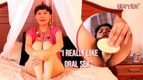 Hairy Mexican beauty toys herself with a dildo