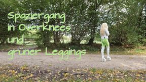 Overknees and green leggings - Overknees und grüne Leggings