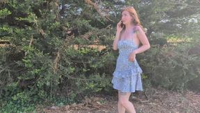 Desperate girl pees outdoors