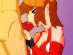 Salacious hentai chick is deepthroating rod and jugg rammed