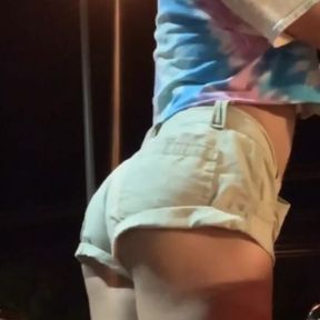 CUTE SISSY, SLUTTY KHAKI SHORTS, Victoria&#039;s Secret PANTIES