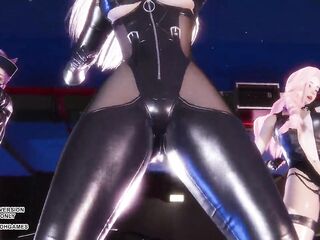 MMD GAL CRUSH - DRIVE Ahri Seraphine Akali Sexy Kpop Dance League of Legends