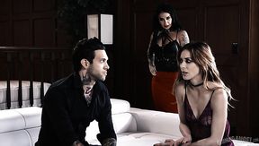 Kinky tattooed slut Joanna Angel loves nothing but horny threesome