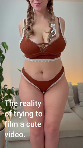 Brown outfit from a sexy MILF for today