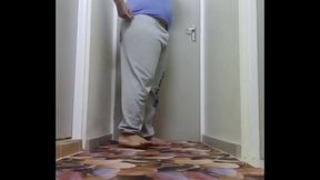 Vaibhav Jerks Off &amp_ Cums In The Hallway Whilst Facing Backwards