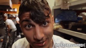 Amateur babe Violet Gem gets gangbanged and throat-fucked