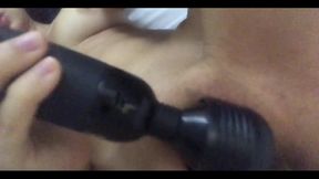 Masturbating with My New Hitachi Toy