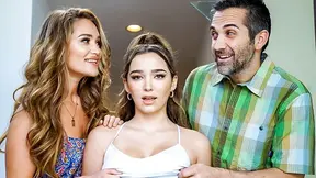 Conservative niece moves in and learns the freaky household rules by sucking uncle cock
