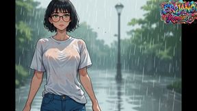 POV My 25-year-old Girlfriend Loves Me in the Rain, but I Reject Her and End up Consoling Herself with Older Men