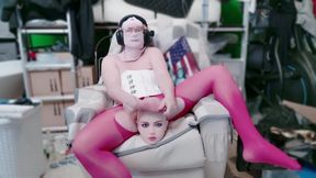 Thickest opened up Meatballs - Adorning Model Head with Humungous Ball Opening up Meat - Spread Scrotum