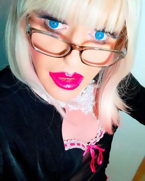 Sexy white stockings sissy