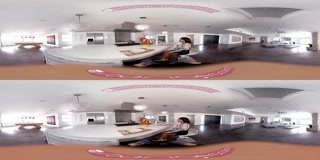 VR PORN - Thanksgiving Dinner Becomes a Wild Threesome with a Busty MILF