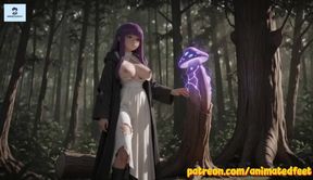 Animated Fern Frieren Anal Footjob Blowjob Titjob