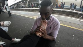 The Favour: Public Foot Worship Ft QueenJssoles, FeetbyChan & Katiedoesfeet