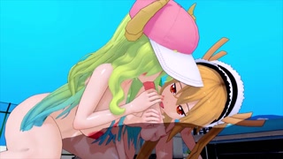 Kobayashi-san Chi no Maid Dragon Tohru AND Quetzalcoatl 3D HENTAI