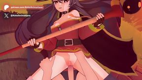 Hu Tao Megumin Cosplay Genshin Impact Animation #