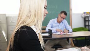 Kinky Riley Star is naughty coed gal who wanna be fucked missionary on desk