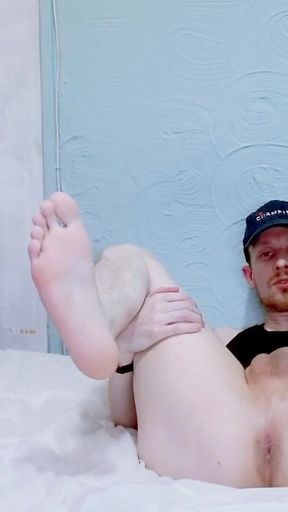 Dirty Talking Legs up Barefeet Intense Moaning Lovense Ridge Hole Play