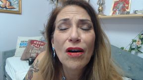 JOI Face Close-up, as I Ride My Anal Dildo!