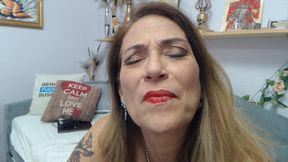JOI Face Close-up, as I Ride My Anal Dildo!