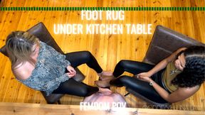 Foot rug - Kiss our feet under the kitchen table