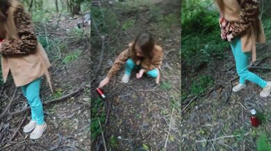 The first time he sucks in the forest and pisses