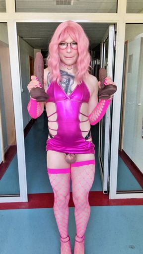 Sissy Chantal and her Daddy Dong King and Jordan Hung Dildos