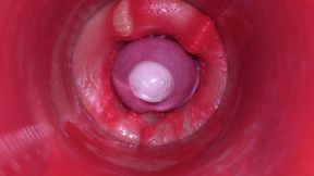 camera inside pussy: powerfull cum in pussy! best internal asmr in 4k