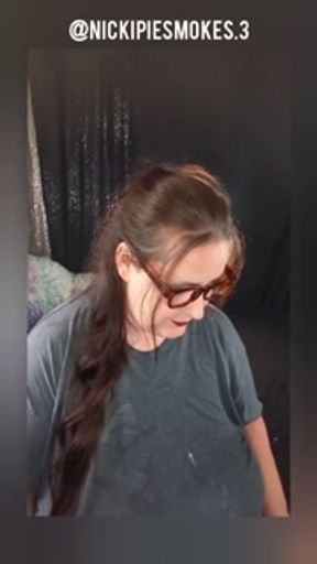 Smoking Girl Live Stream Chatting