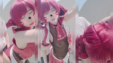 VTuber Marin naked small tits standing doggy POV cosplay