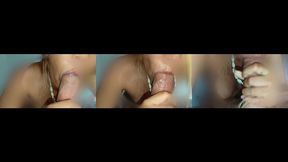 girlfriend lips are so juicy during deepthroat she cheat to the boyfriend sucking big dick . she wants to record and send to the ex for revange
