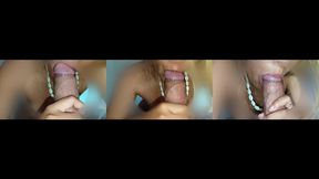 girlfriend lips are so juicy during deepthroat she cheat to the boyfriend sucking big dick . she wants to record and send to the ex for revange